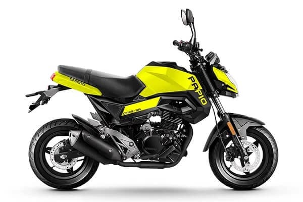 CFMOTO Papio este un mini street bike de incredere care furnizeaza maximum 9.4 CP si poate atinge viteza 90 km/ora.