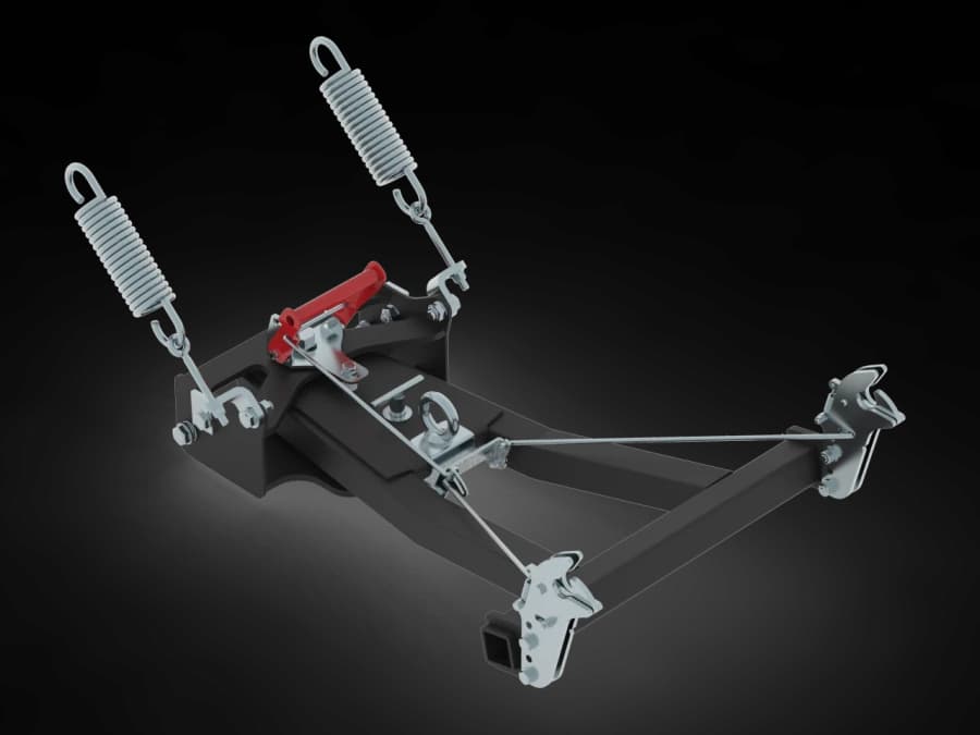 Front-mount push tubes quick attach (regular mount)