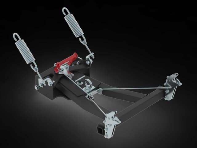Front-mount push tubes quick attach (regular mount)