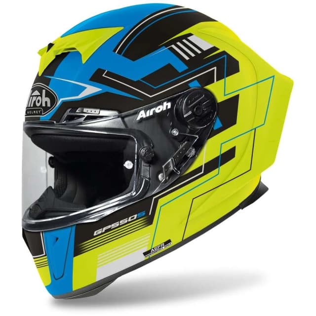 AIROH AIROH GP 550 S CHALLENGE BLUE/YELLOW MATT