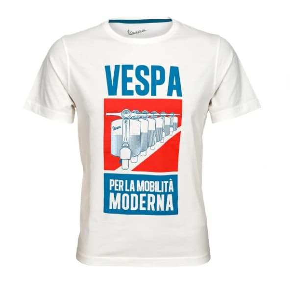 Vespa Tricou Barbati Graphic Alb