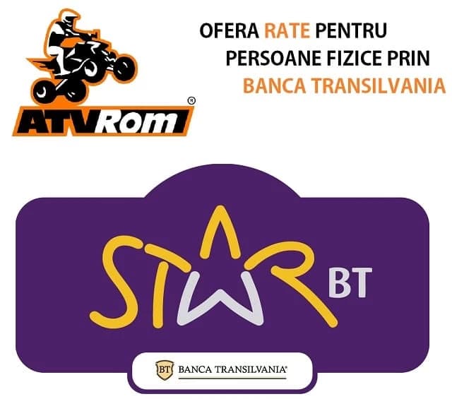 Vesti bune! Incepand de azi, 24 aprilie 2015 poti achizitiona din magazinele ATVROM orice produs cu puncte STAR BT.
Mai mult decat atat, in cadrul parteneriatului cu Banca Transilvania in cadrul programului Star BT,...
