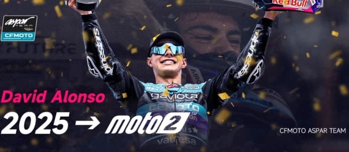 David Alonso si CFMOTO Aspar Team vor concura la Moto2