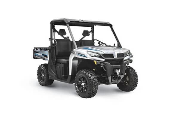 Varful de lance al gamei de SxS-uri utilitare CF Moto este modelul UForce 1000, echipat cu motor in 2 cilindri, 963 cc, 79 CP, cuplat la o cutie de viteze automata. Printre cele mai importante aspecte de apreciat la s...