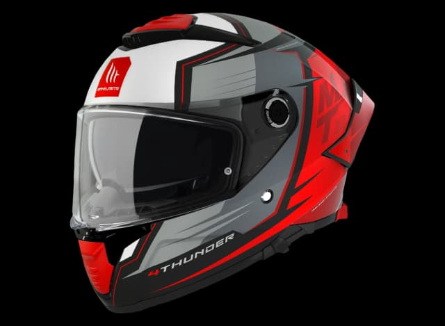 MT Helmets - THUNDER4, PENTAL B5 - White Red