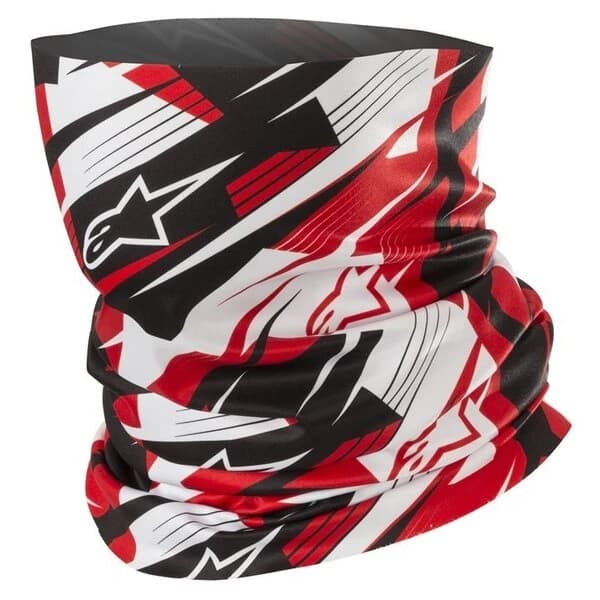 Protectie gat Alpinestars BLURRED Neck Tube Negru/Alb/Rosu