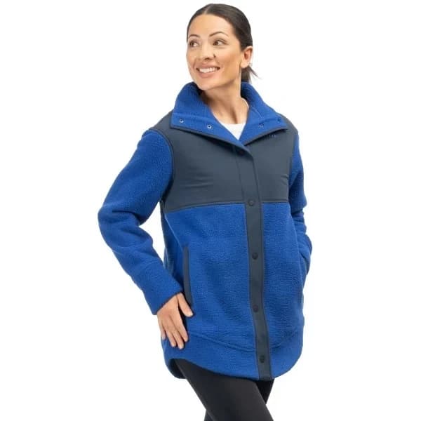 Klim High Pile Mountain Fleece Jacket Mazarine Blue - Dress Blues