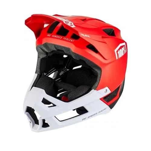 100% TRAJECTA All Mountain/Enduro Helmet Red