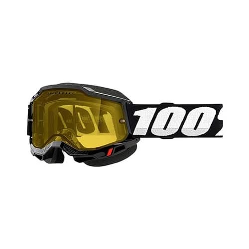 100% ACCURI 2 SNOWMOBILE Goggle Black - Yellow Lens